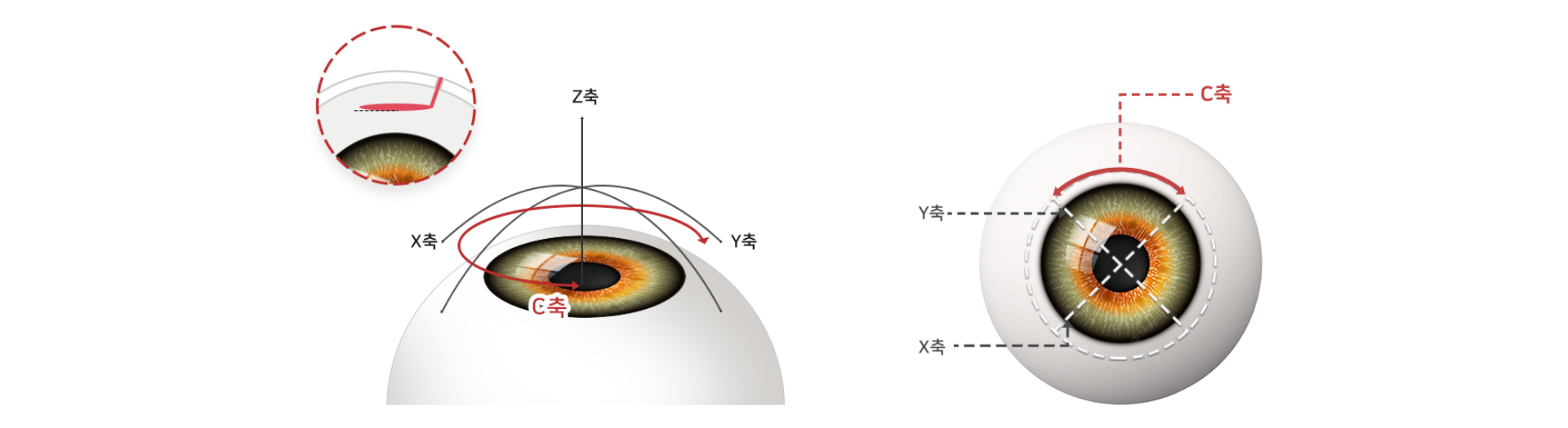 안구 X-Y-Z축 3D