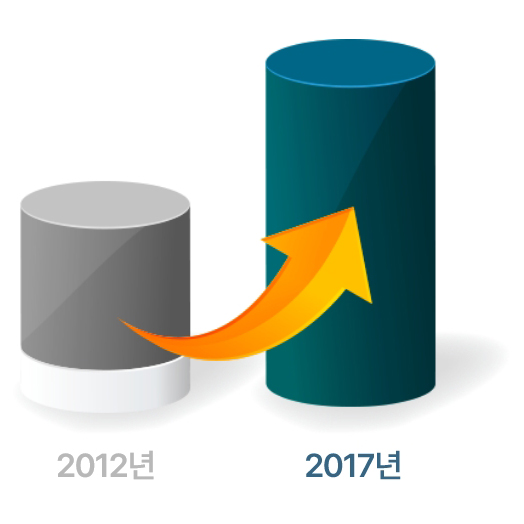 2012년과 2017년의 환자 수 그래프